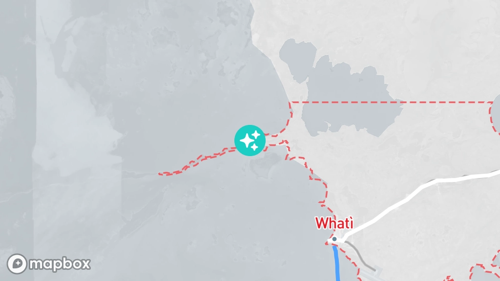 Image satellite des vestiges d'un barrage de castors géant, situé au nord de Whatì.